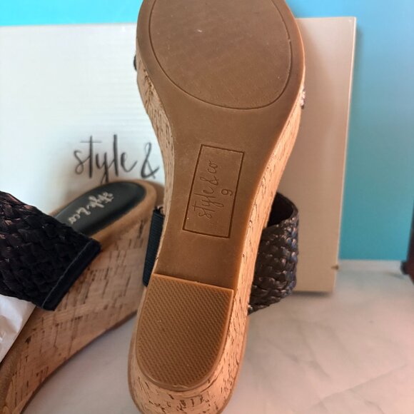 NIB Style & Co. Wedges Black, Size 9M - Picture 4 of 4